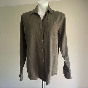 Old Navy Forest Green Boyfriend Shirt